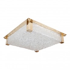 Brass square flush mount fixture
